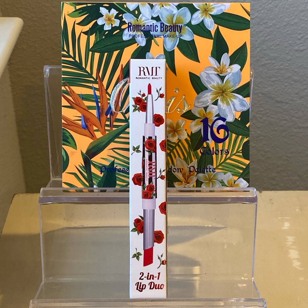 Oasis 16 color Shadow palette & 2 in one Lip duo- color 03 Barberry.